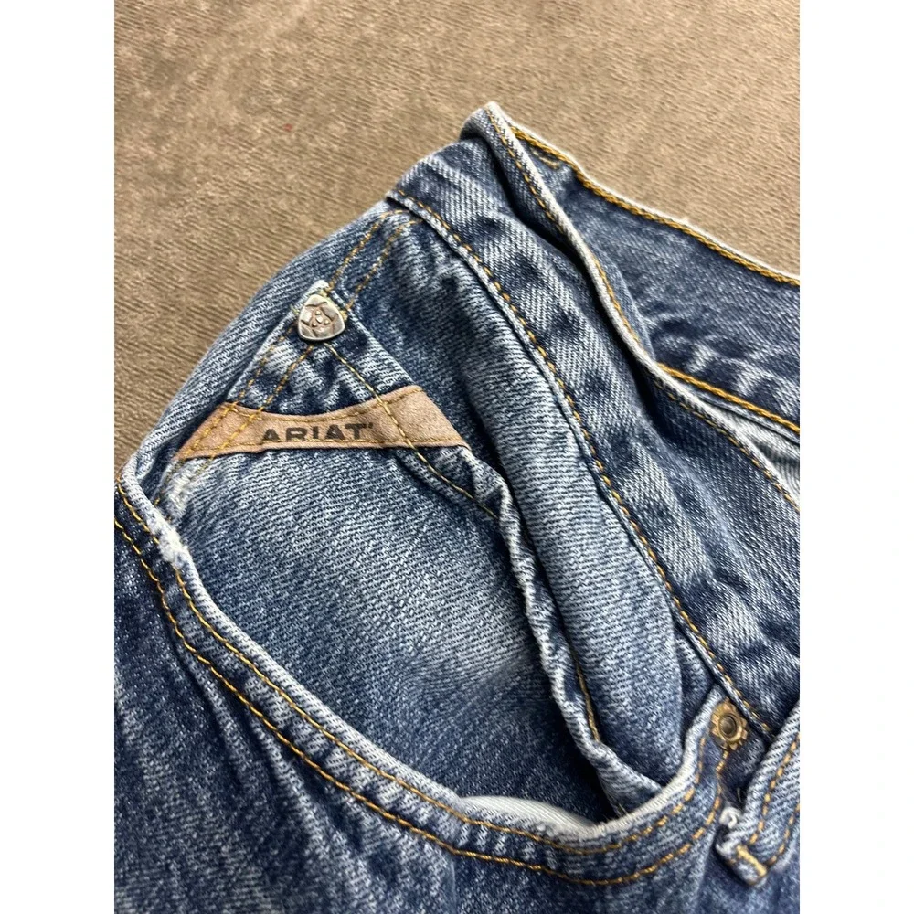 Ariat M4 Low Rise Boot Cut Jeans Mens 42x32 Medium Wash Denim 100%‎ Cotton